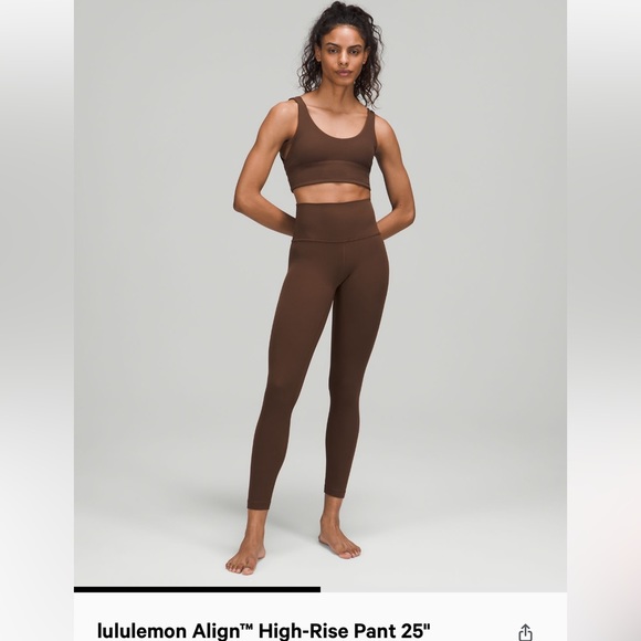 NWT lululemon align 25” leggings in Java size 8, 10 and 12 - Picture 2 of 11